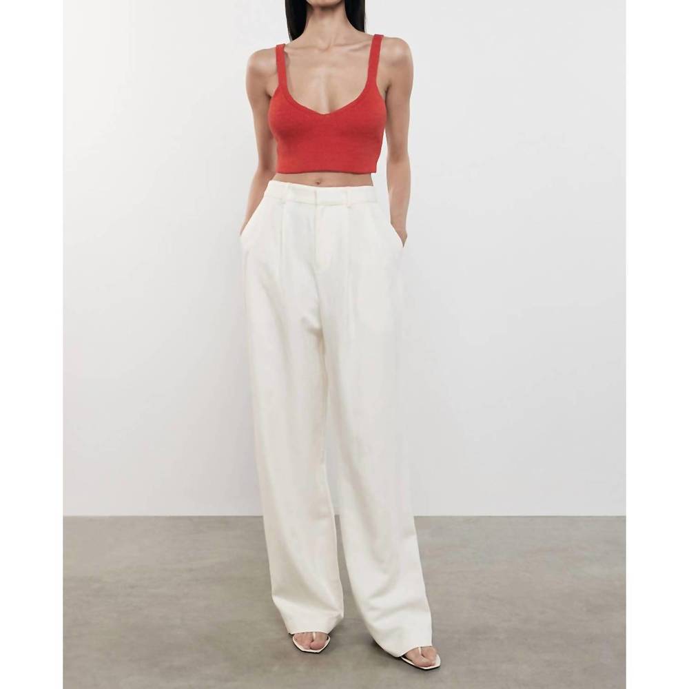 NEW ENZA COSTA linen knit bralette in poppy